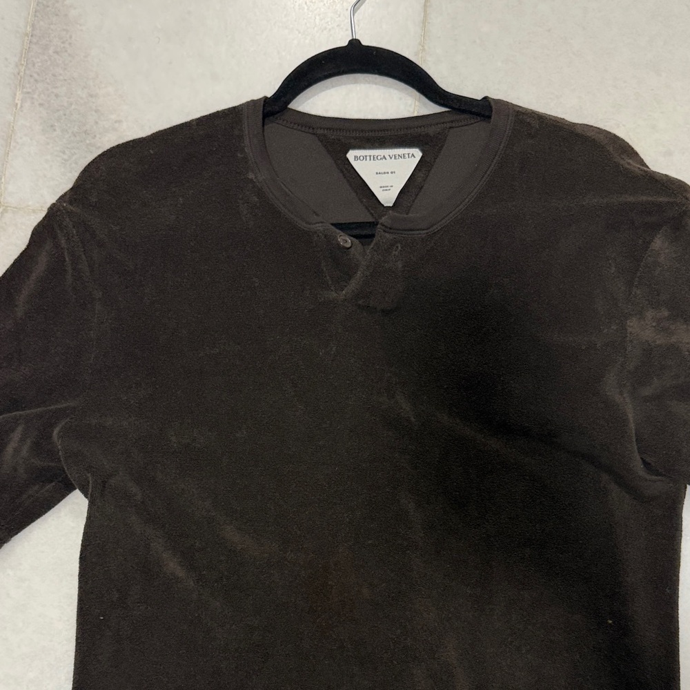 Bottega Veneta Dark Brown Velvet Pullover